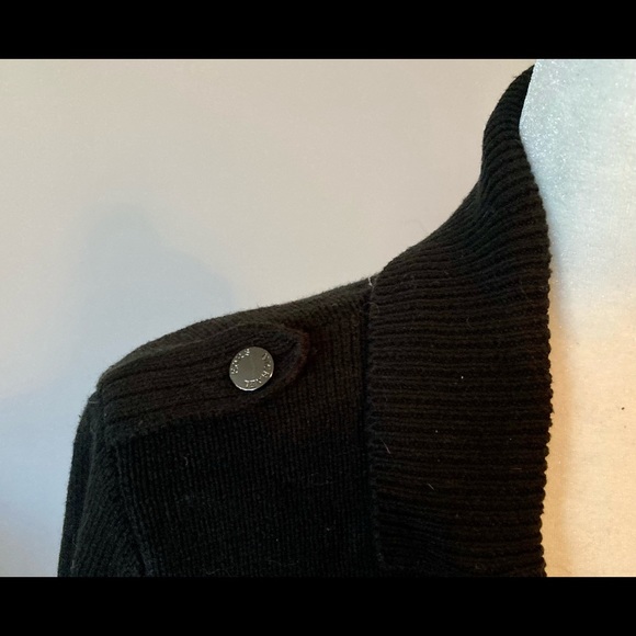 Michael Kors Black Military Knit Cardigan - Picture 2 of 6